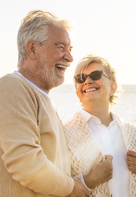 mature couple smiling