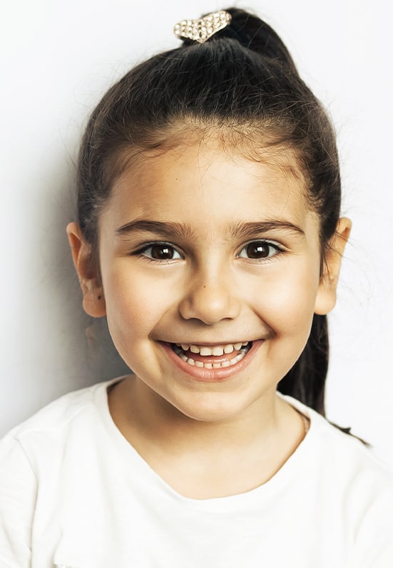 young girl smiling